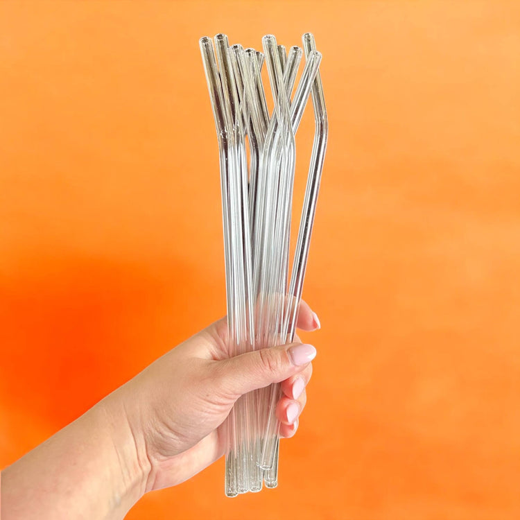 Glass Bent Straw | 9 inch