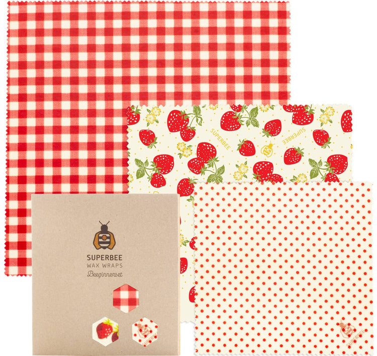 Reusable Beeswax Food Wraps | Beeginner | Set of 3 sizes