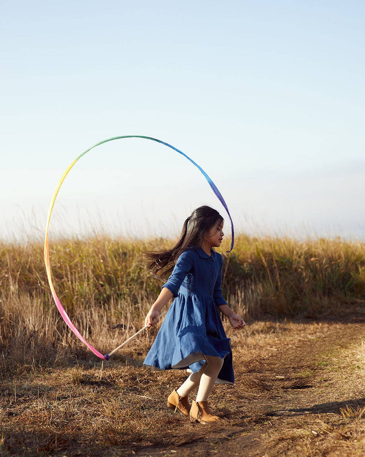 Silk & Wood Streamer | Wand for Pretend Play