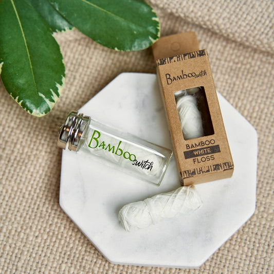 Natural White Bamboo Floss | Vegan, Organic, and Compostable