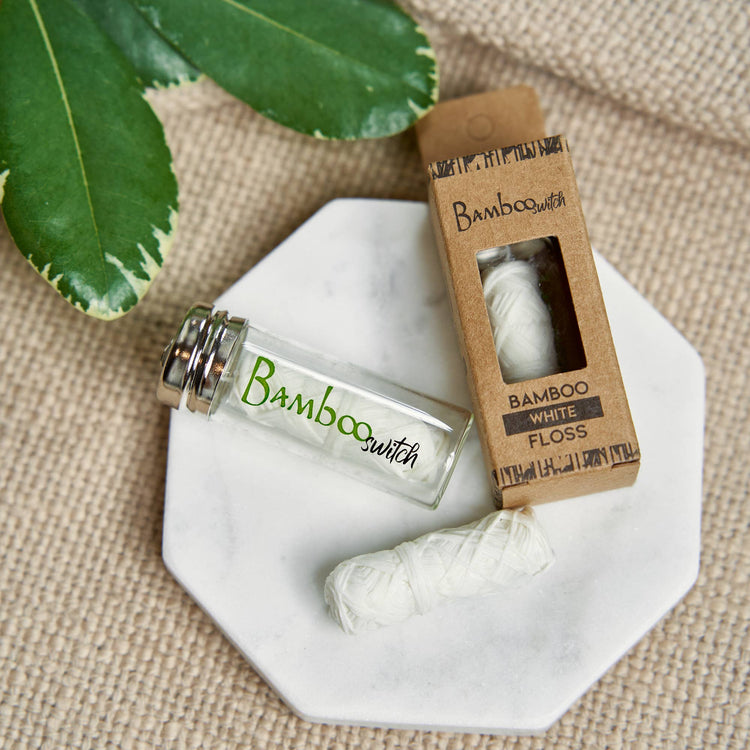 Natural White Bamboo Floss | Vegan, Organic, and Compostable