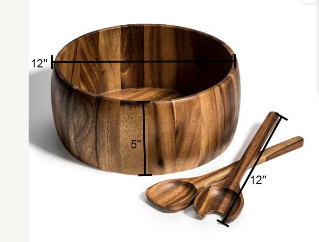 Extra Large Salad Bowl with Servers