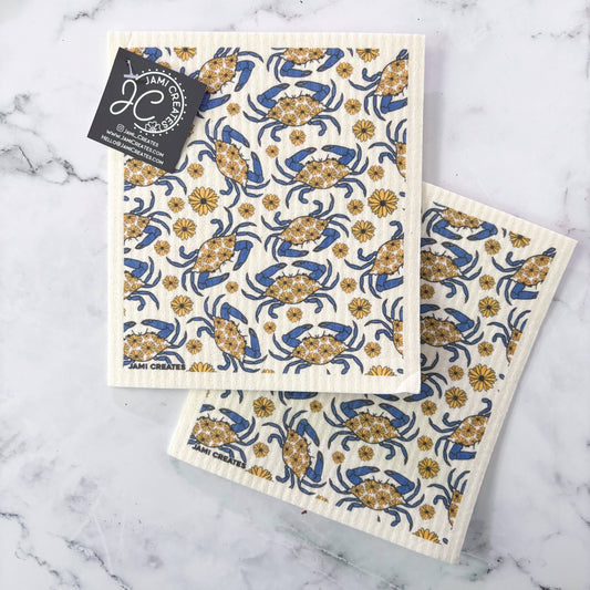 Maryland Blue Crab Swedish Dish Cloth