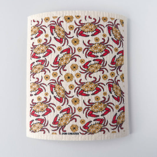 Maryland Red Crab Swedish Dish Cloth