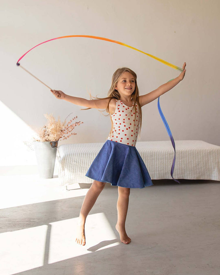 Silk & Wood Streamer | Wand for Pretend Play