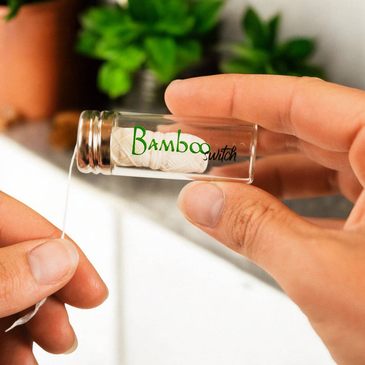 Natural White Bamboo Floss | Vegan, Organic, and Compostable