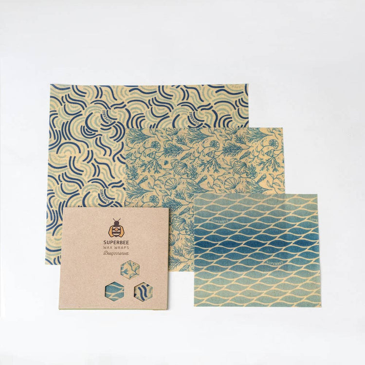 Reusable Beeswax Food Wraps | Beeginner | Set of 3 sizes