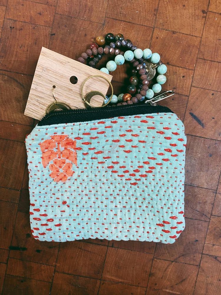 Zipper Pouch Bag | Made From Recycled Sarees 100% Cotton