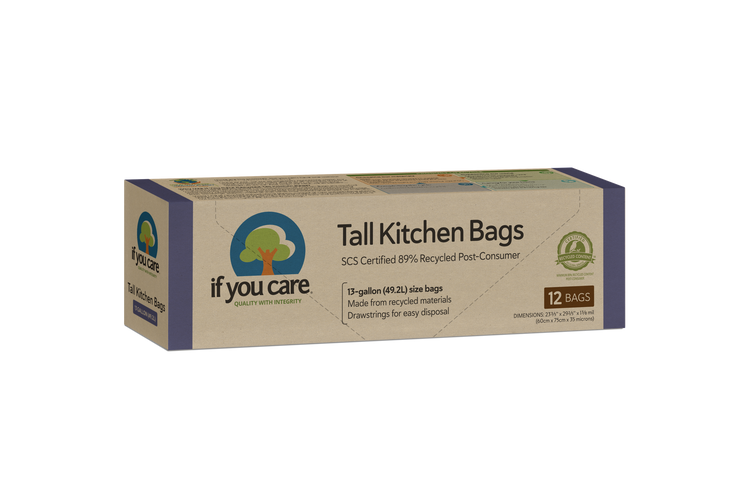 13 Gallon Certified 89% Recycled Post Consumer- Tall Kitchen