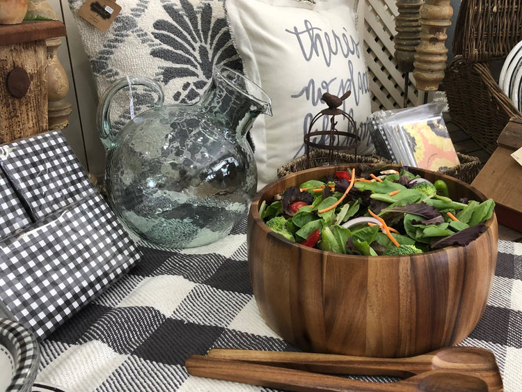 Extra Large Salad Bowl with Servers