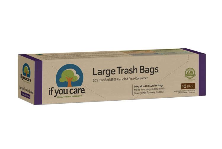 Trash Bags- 30 Gallon Certified 89% Recycled Post Consumer Large