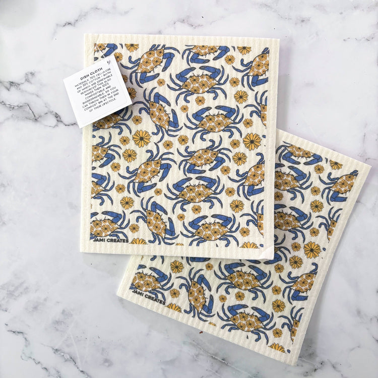 Maryland Blue Crab Swedish Dish Cloth