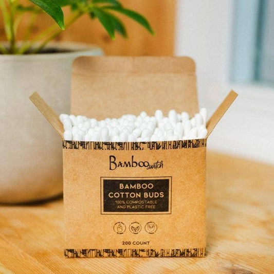 Bamboo Cotton Ear Buds | 200ct | Plastic Free | Compostable