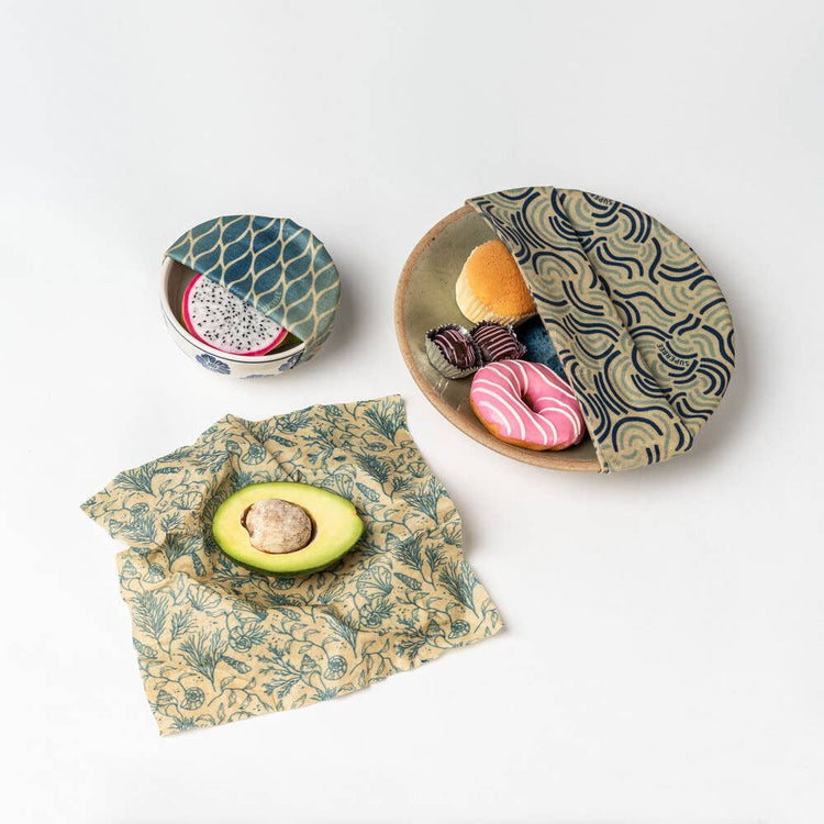 Reusable Beeswax Food Wraps | Beeginner | Set of 3 sizes