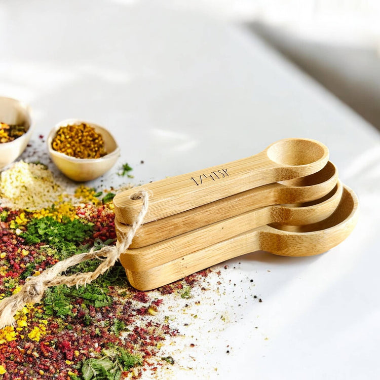 Bamboo Teaspoon Measuring Set