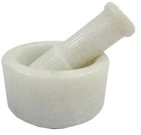 White Marble Mortar & Pestle (4 x 2.5 in)