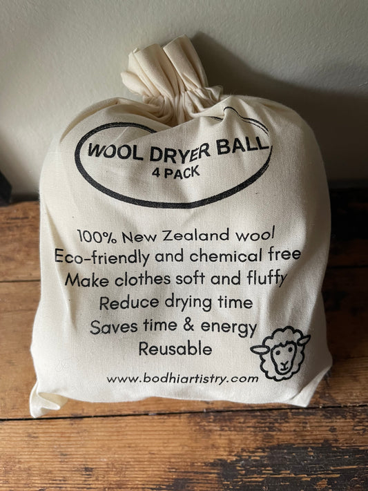 100% Pure Merino Wool Felt Dryer Balls- set of 4