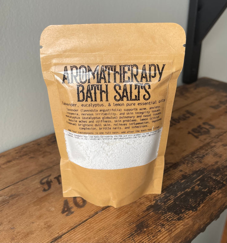 Aromatherapy Bath Salts- Lavender, Eucalyptus, & Lemon