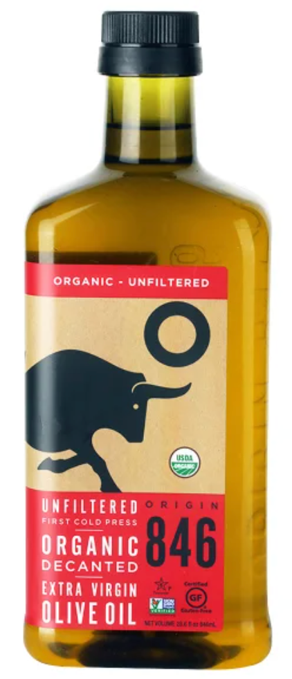 Origin 846 Unfiltered Extra Virgin Olive Oil- Single Source, Organic