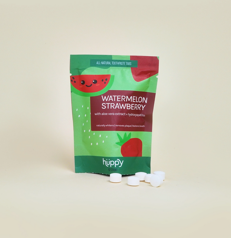 Huppy Watermelon Strawberry Toothpaste Tabs