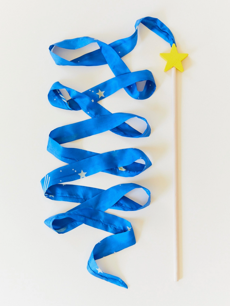Silk & Wood Streamer | Wand for Pretend Play