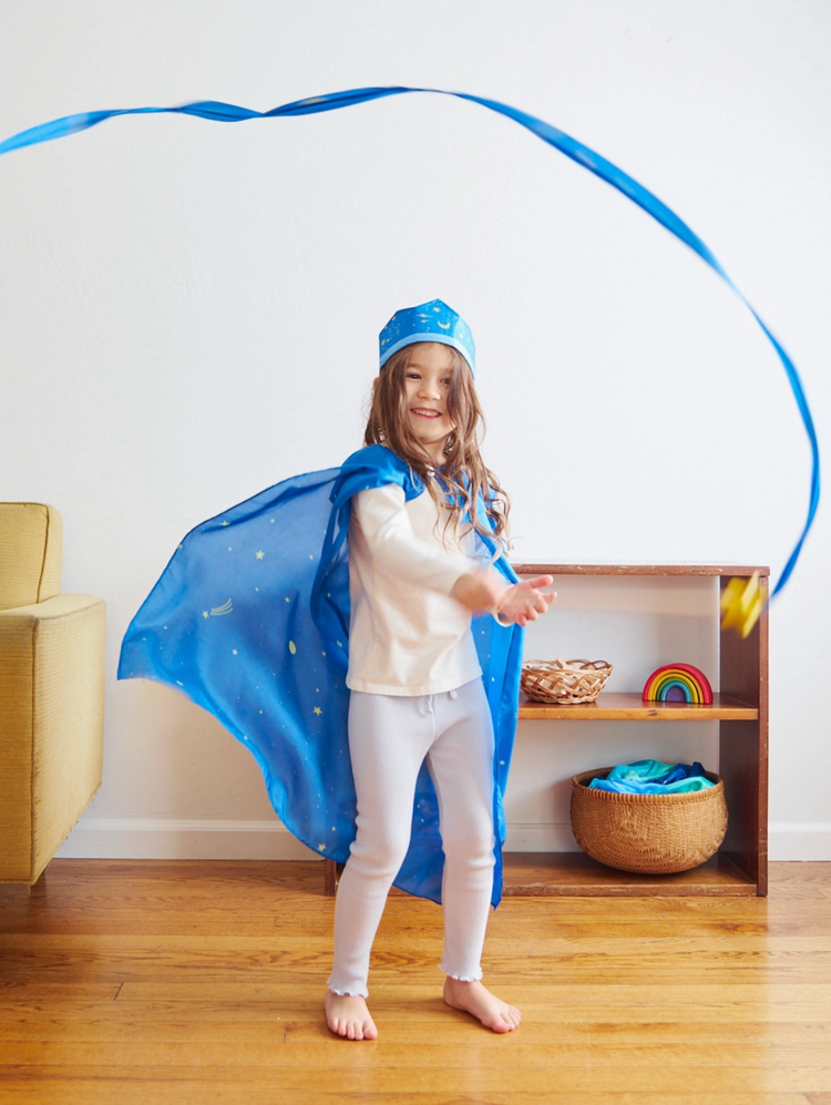 Silk & Wood Streamer | Wand for Pretend Play