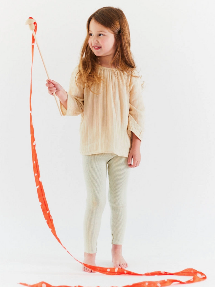 Silk & Wood Streamer | Wand for Pretend Play