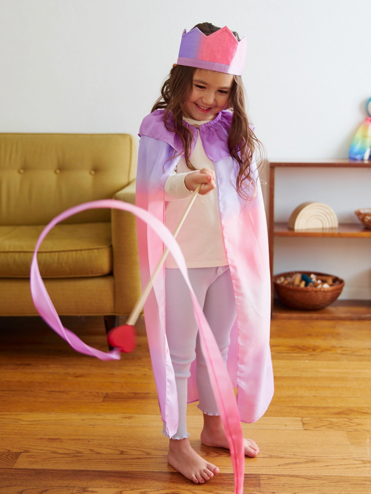 Silk & Wood Streamer | Wand for Pretend Play
