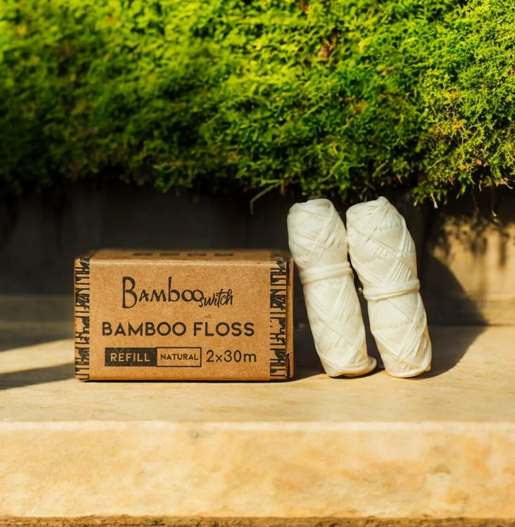 Natural White Bamboo Floss | Vegan, Organic, and Compostable
