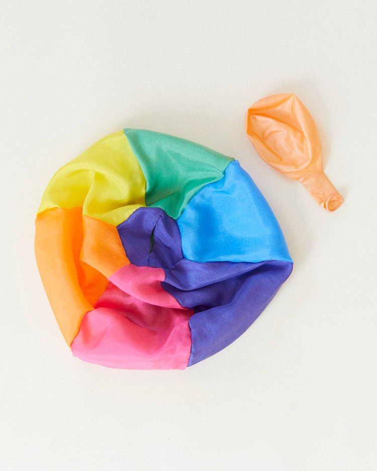 Rainbow Balloon Ball - 100% silk balloon cover