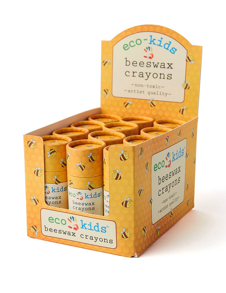 Beeswax crayons - triangle - case